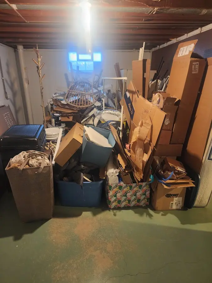 Roll-off dumpster container at job site for 8 Yard Dumpster Rental in Prichard